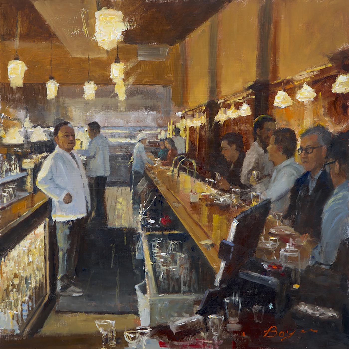 restaurant looking at the bar from sideview