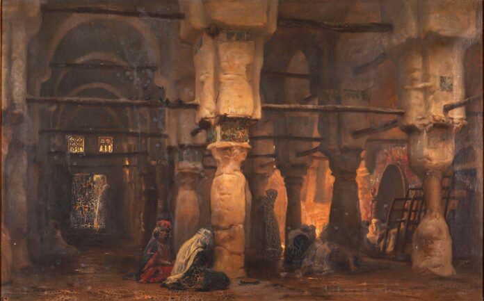 A9hv43pt_1qv0lxy_5k0w fine art auction - Frederick Arthur Bridgman (American, 1847-1928), "Sanctuary in the Sahara"