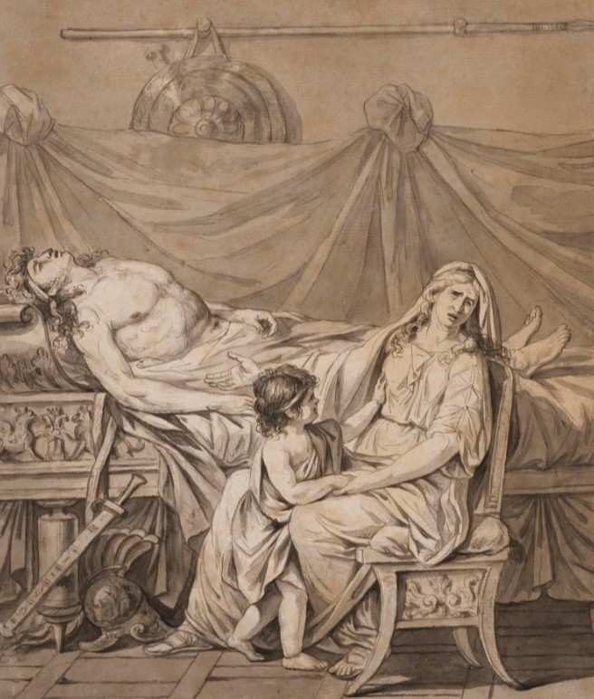 Andromache Mourning the Death of Hector "Andromache Mourning the Death of Hector," about 1783, Jacques-Louis David; The Horvitz Collection, Wilmington