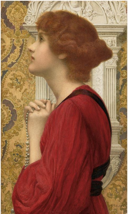 "The Guarded Flame" by Henry Ryland (1856-1924); lot 4