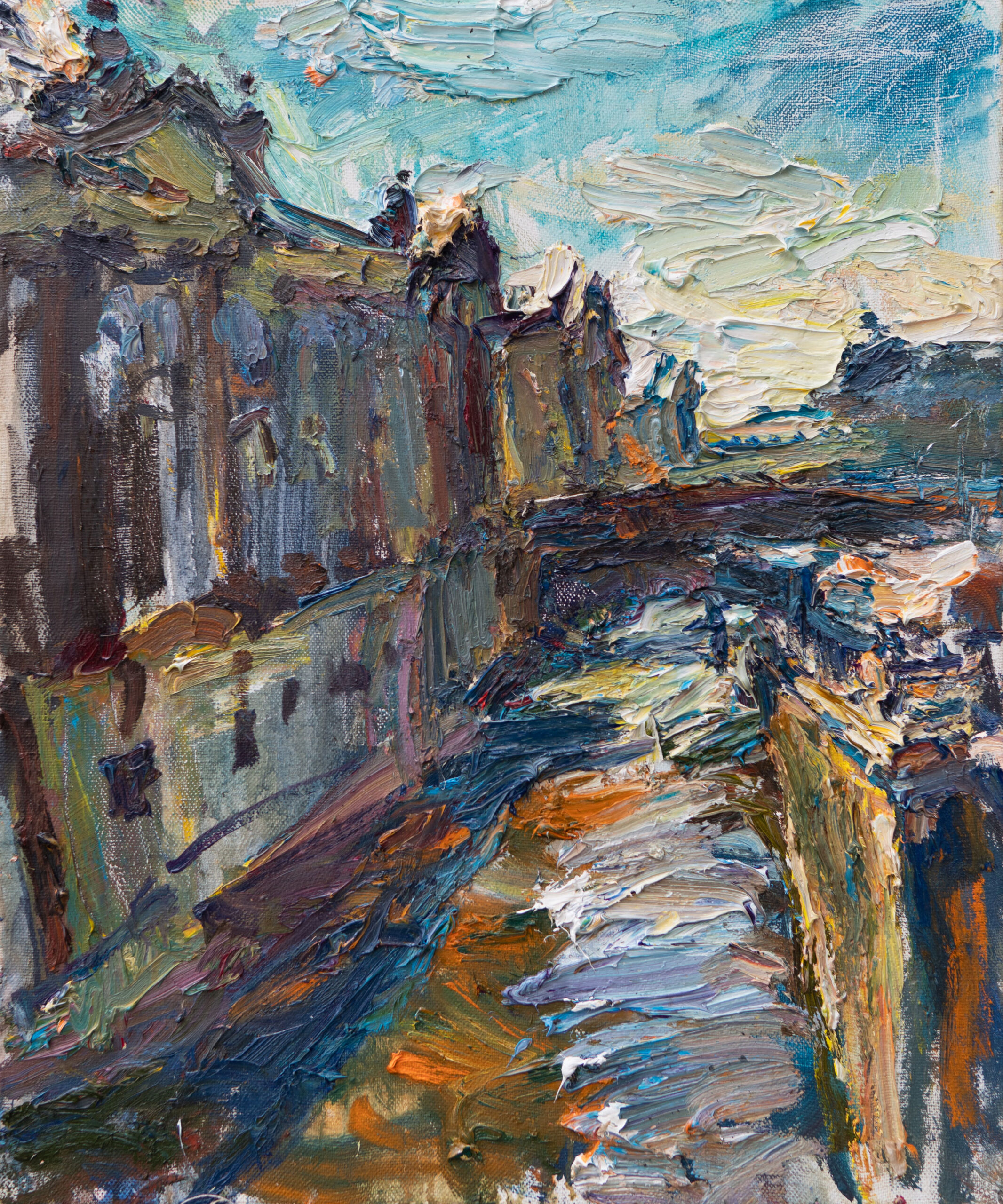 Ulrich Gleiter, "At the Bode Museum (Berlin)," 28 x 24 in., Oil on linen, 2024