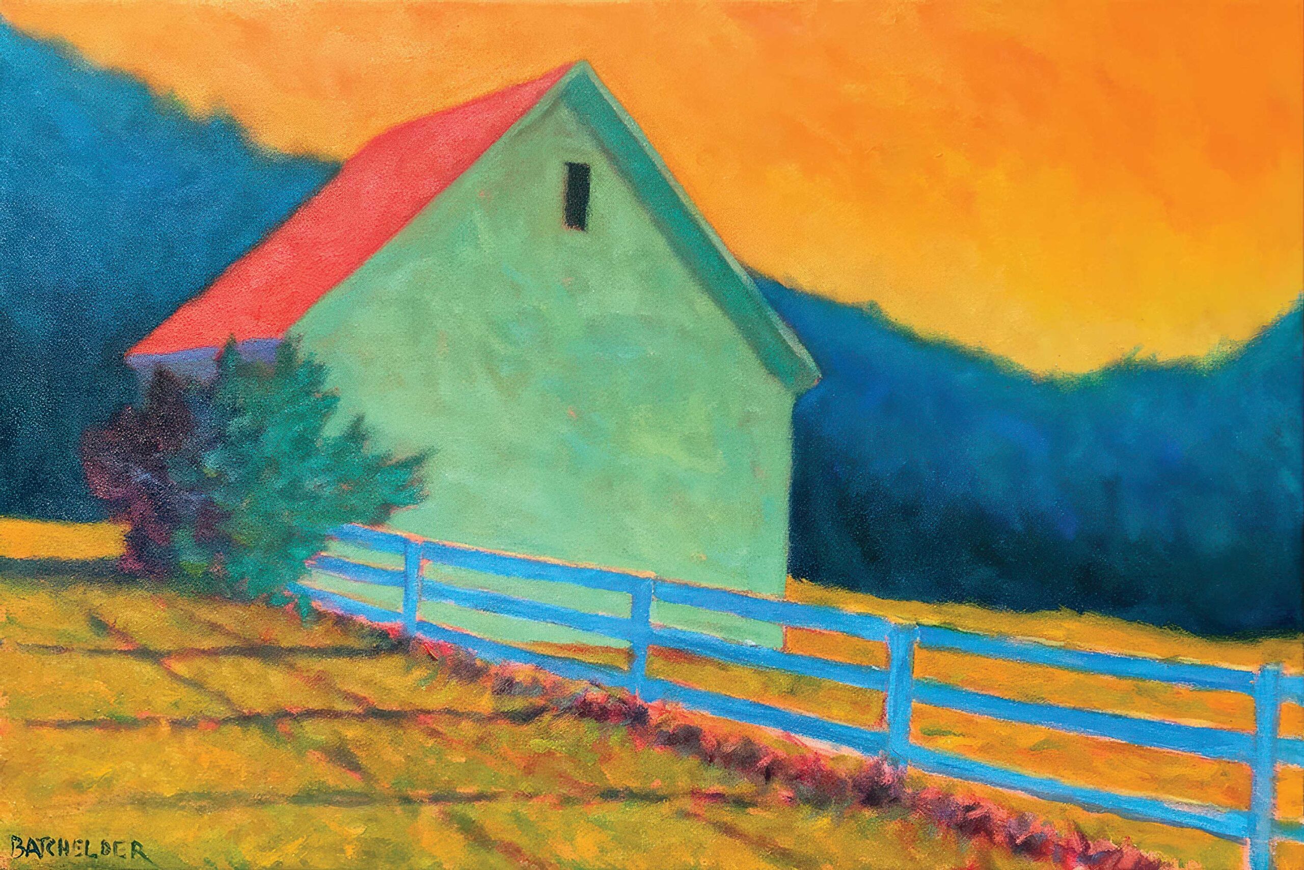 Landscape paintings for sale - Peter Batchelder (b. 1960), "Paddock," 2020, oil on canvas, 20 x 30 in.