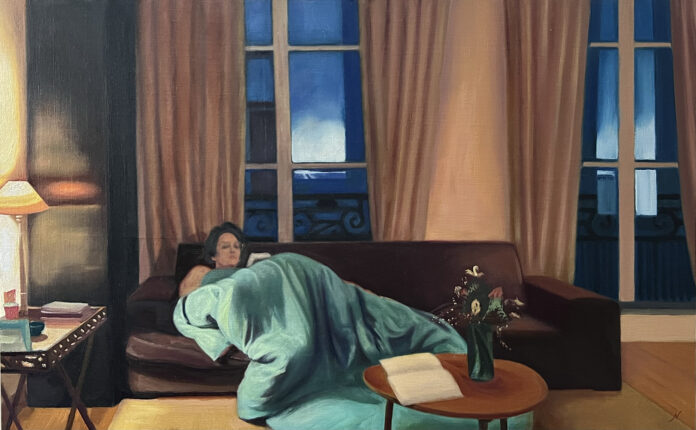 Contemporary realism art - Nathan Bertling, "Batignolles," oil on linen over panel, 20 x 32 in.