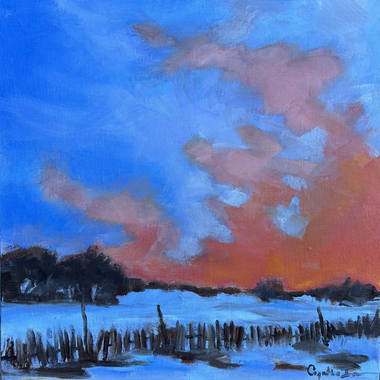 landscape painting in oil by Cynthia Inson