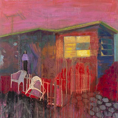 Lindy Chambers, "Home Alone," 2020, oil and acrylic on canvas