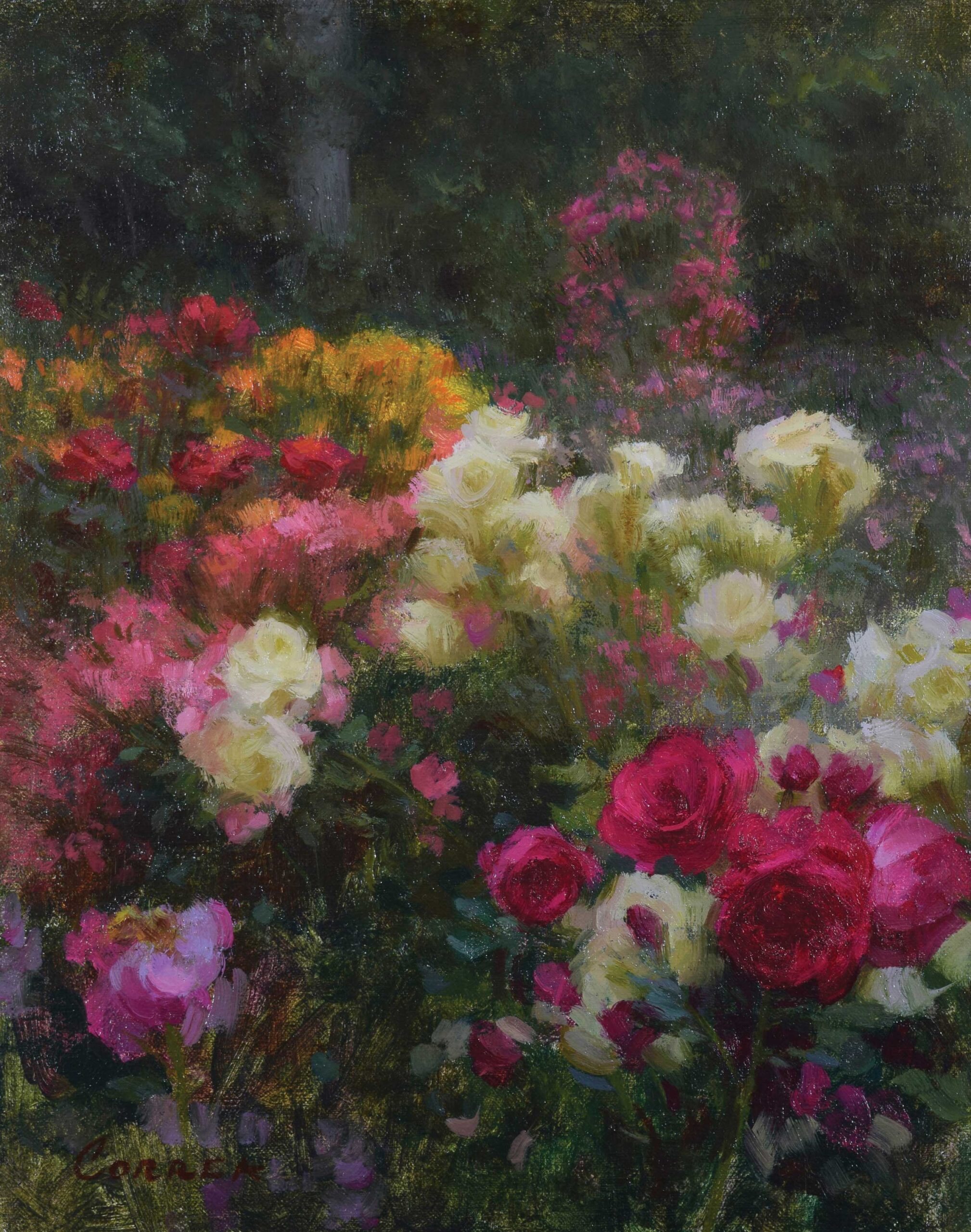 TAYLOR CORREA (b. 1993), Descanso Roses, 2023, oil on linen, 10 x 8 in., Best of Show in the 2024 Best & Brightest