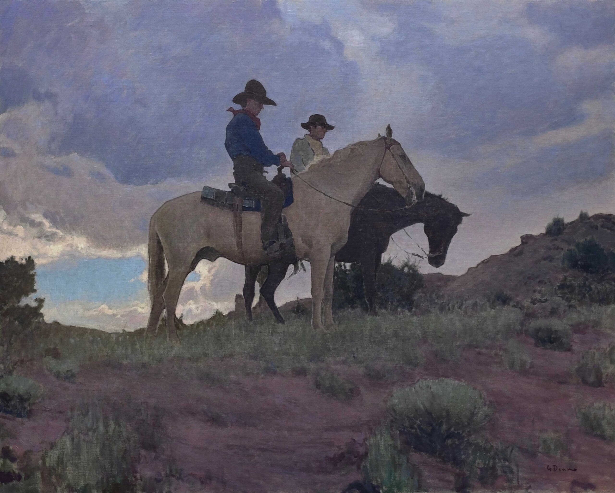 Glenn Dean (b. 1976), "Silence and Reverie," 2022, oil on linen, 48 x 60 in.