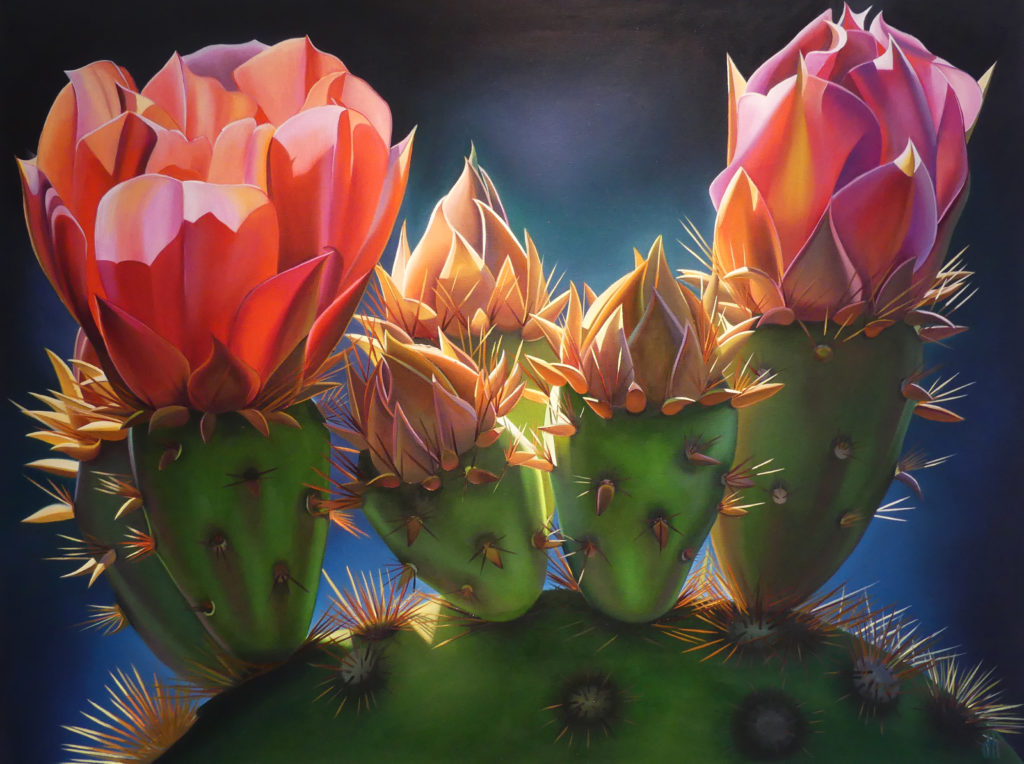 Oil painting of a plant