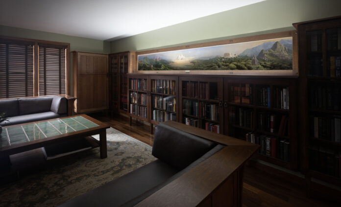 mural commission for a home library