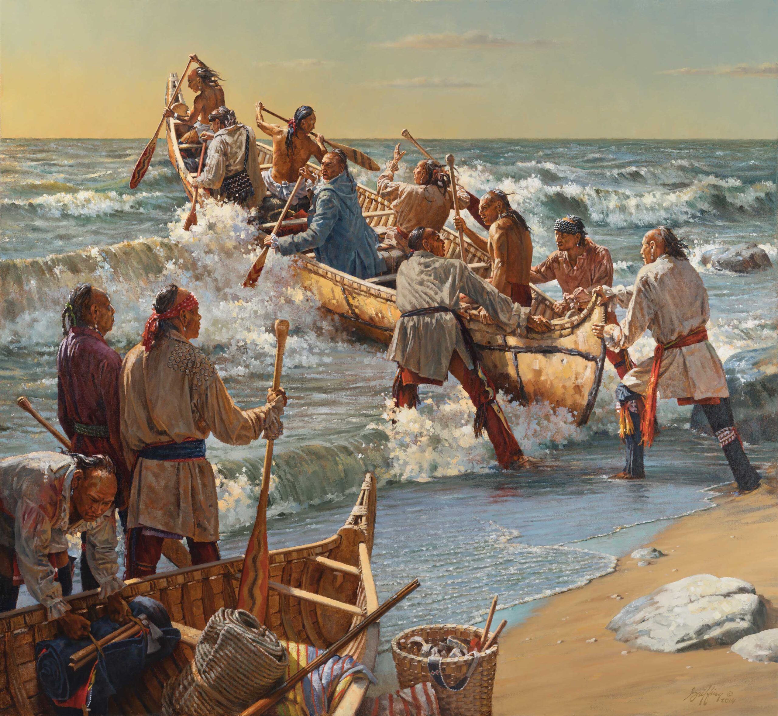 Collecting fine art - Robert Griffing (b. 1940), "Pushing through the Billows," 2014, oil on linen, 46 x 40 in.