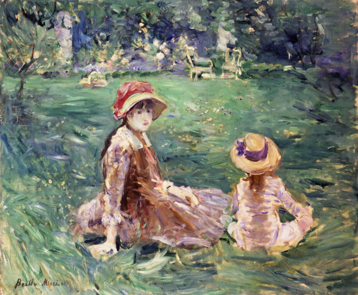 impressionist art Berthe Morisot Cat 56. In the Garden at Maurecourt 1884 Impressionist art