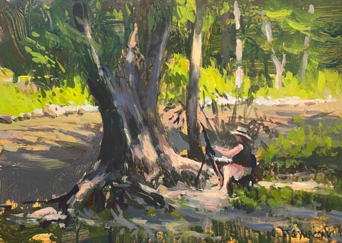Joe Gyurcsak, "The Great Smokey Mountains NP," acrylic on panel, 12.5 x 17 in.