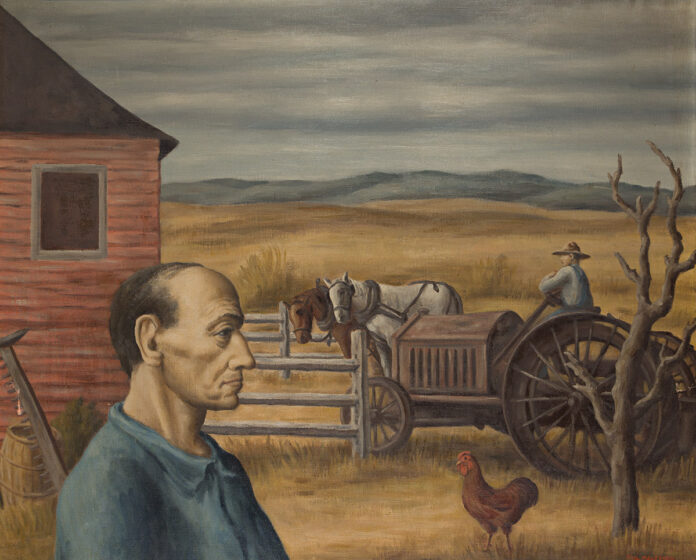 Artists of the WPA - Paul Raphael Meltsner, "R.F.D. 36," oil on canvas. Estimate $4,000 to $6,000.
