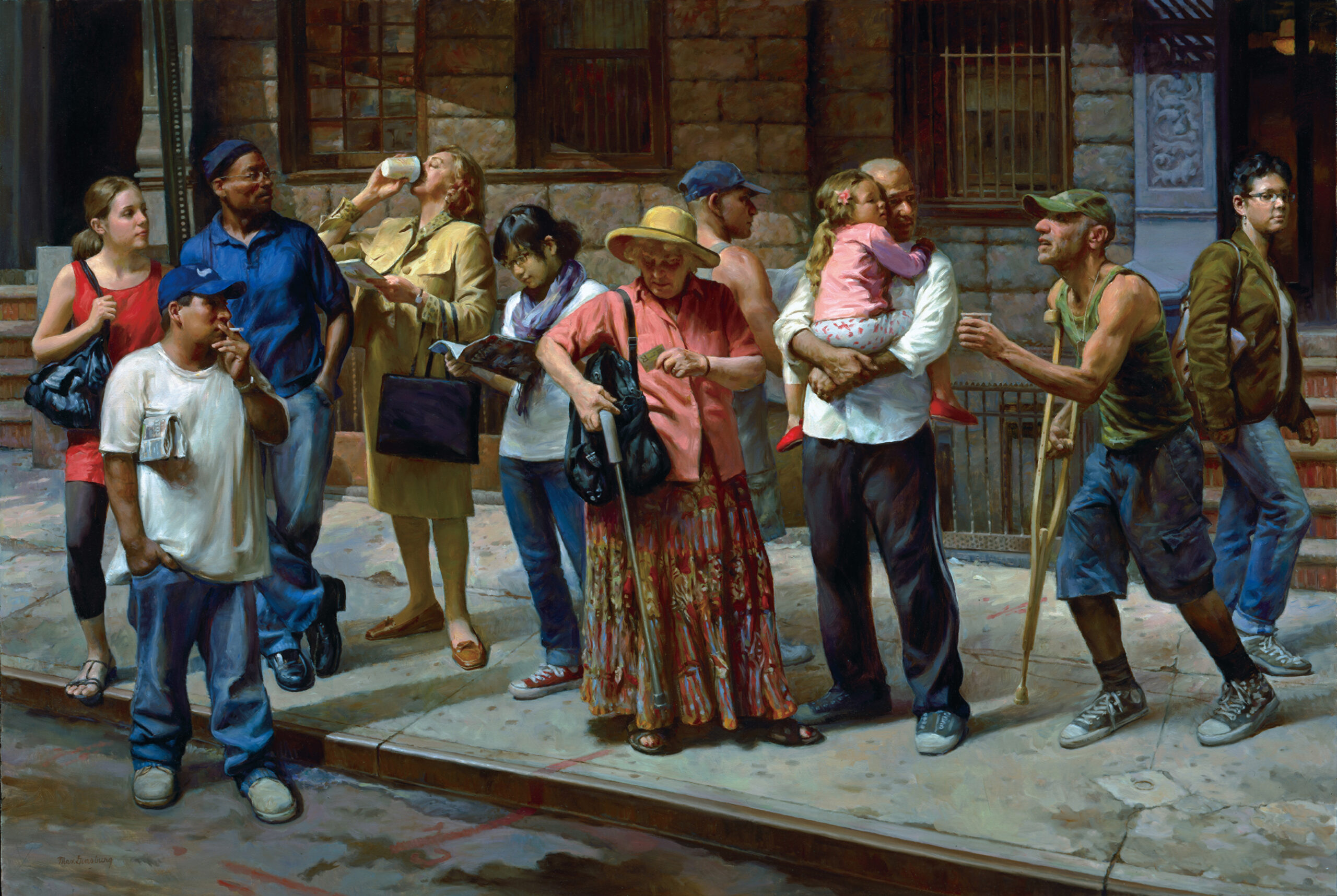 Max Ginsburg, "Bus Stop," 2010, 50 x 72 in.