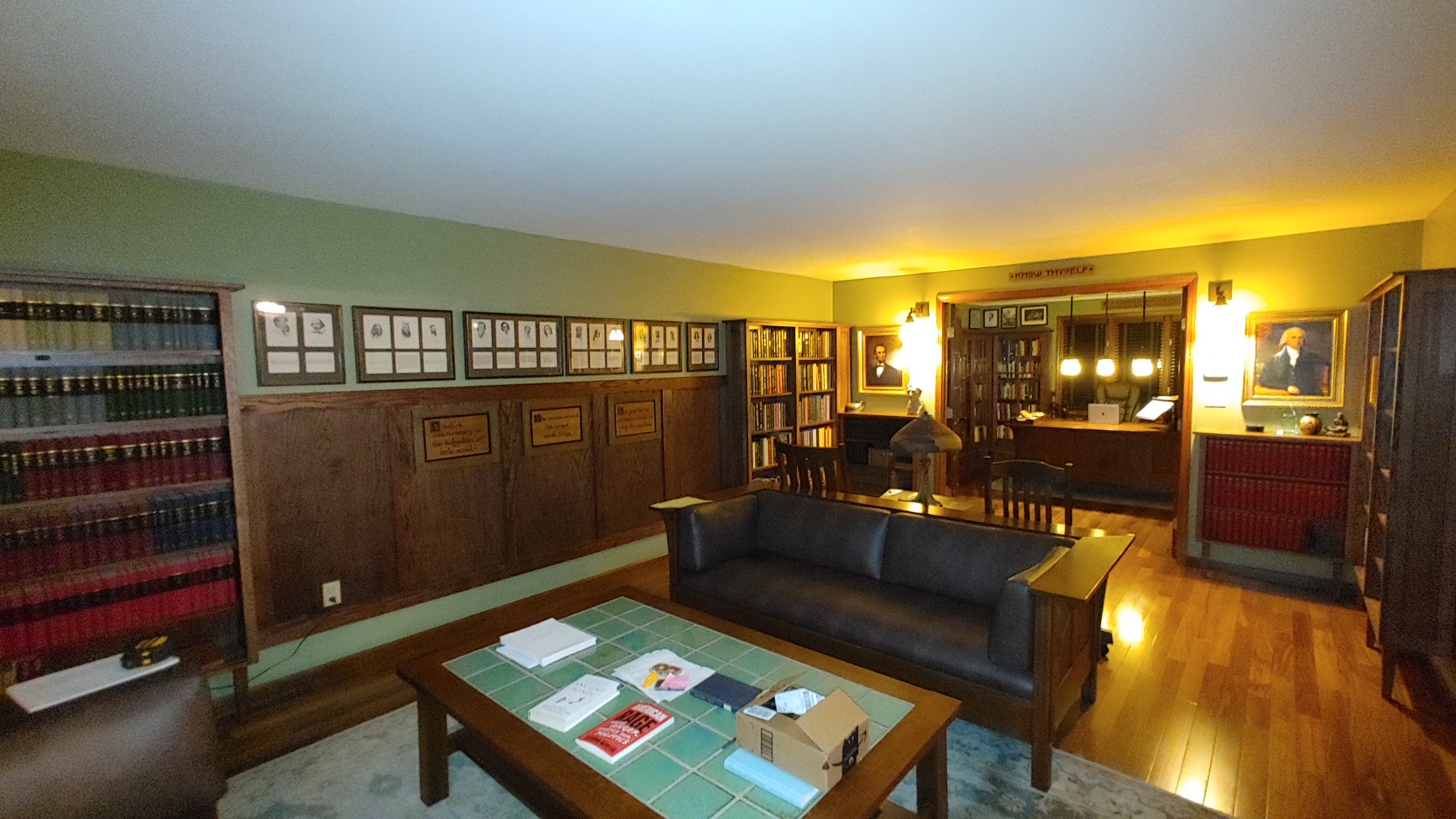 The "Before" photo of the home library