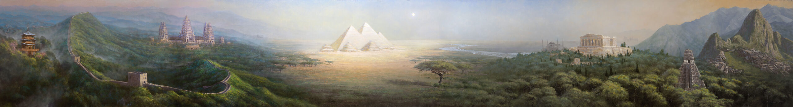 Thomas Kegler, “Continuum, Isaiah 52:7,” oil, 16 x 118 1/2 in.