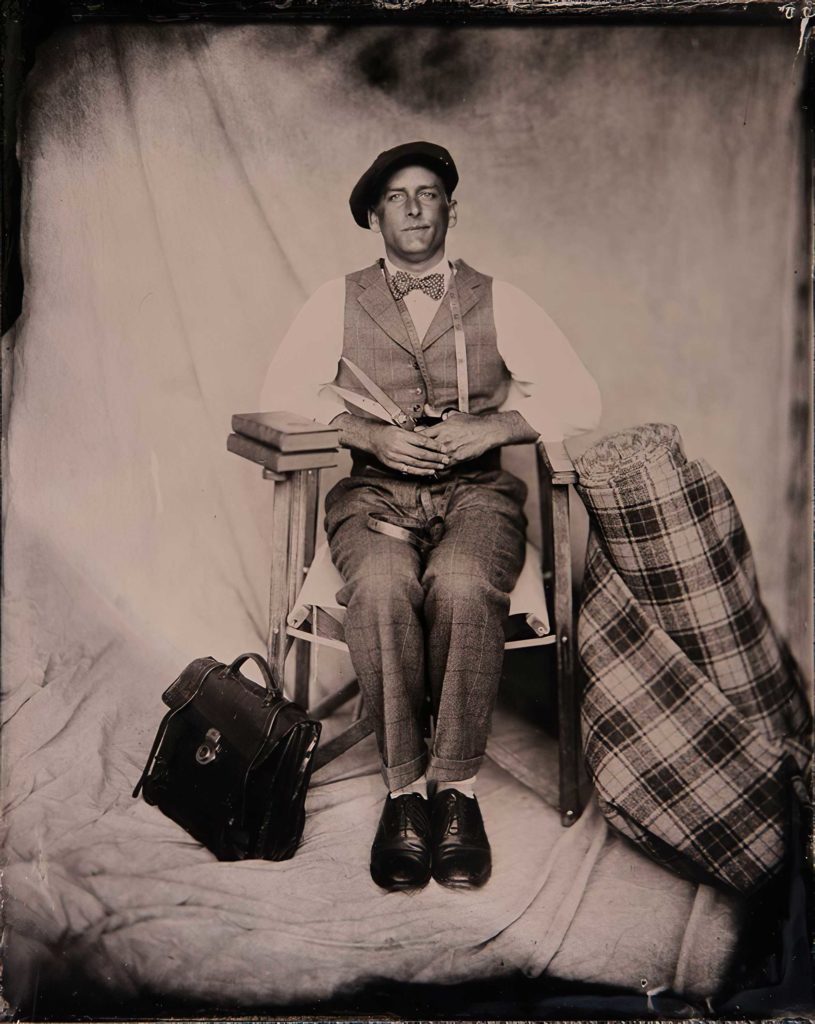 Tin Plate photograph of Jeremy ‘Stitch’ Gower, director of The Newbery Arts Prize by Carl Wilson