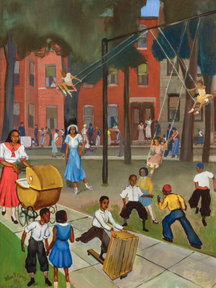 Play at Dark - Allan Rohan Crite American art - Play at Dark - Allan Rohan Crite