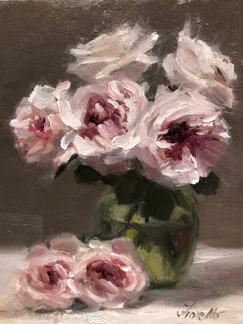 Pat Fiorello, "Blessings," oil on panel, 8 x 10 in., unframed