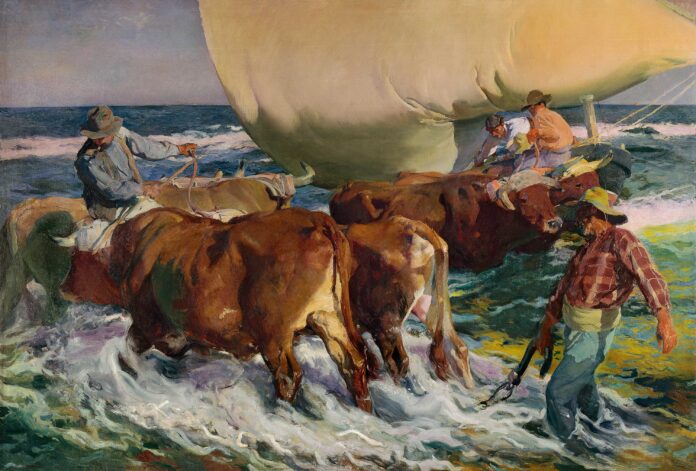 Joaquín Sorolla y Bastida, "Beaching the Boat (Afternoon Light)," 1903, oil on canvas, 117 7/16 x 173 7/16 in., Hispanic Society of America, New York City Joaquín Sorolla y Bastida paintings