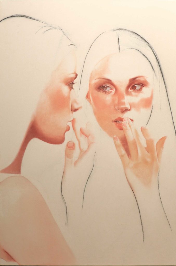 Oil portrait of a young woman
