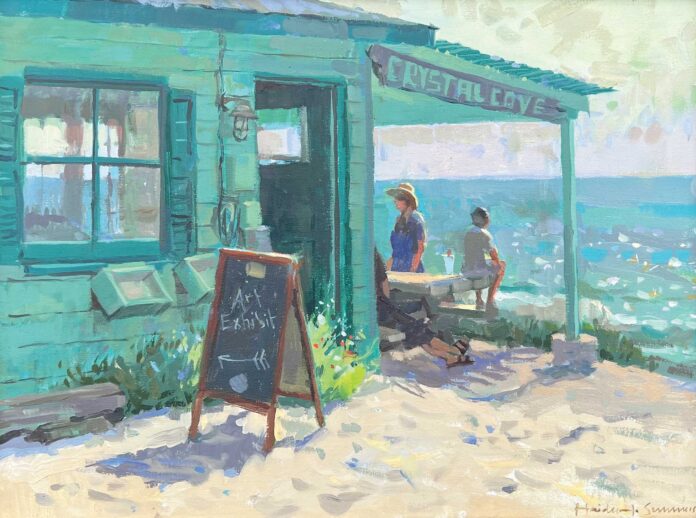 Haidee-Jo Summers (b. 1971), "Crystal Cove," 2022, oil on board, 14 x 16 in. Haidee-Jo Summers (b. 1971), "Crystal Cove," 2022, oil on board, 14 x 16 in.