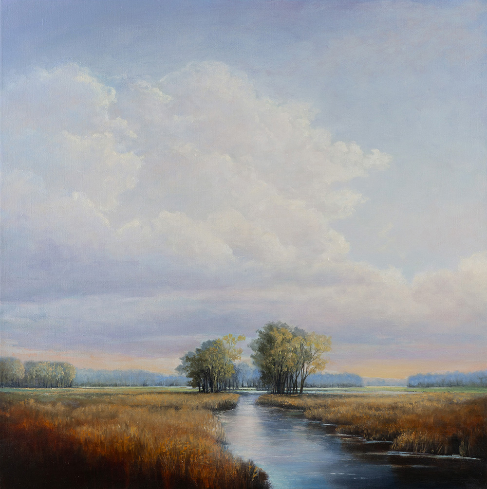 Victoria Adams, “Lowlands #120,” 2019, oil on linen, 24 x 24 in.